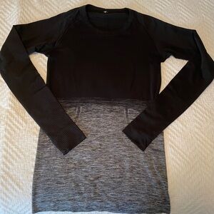 Gently used Lululemon Swiftly Long Sleeve Ombré Shirt size 6